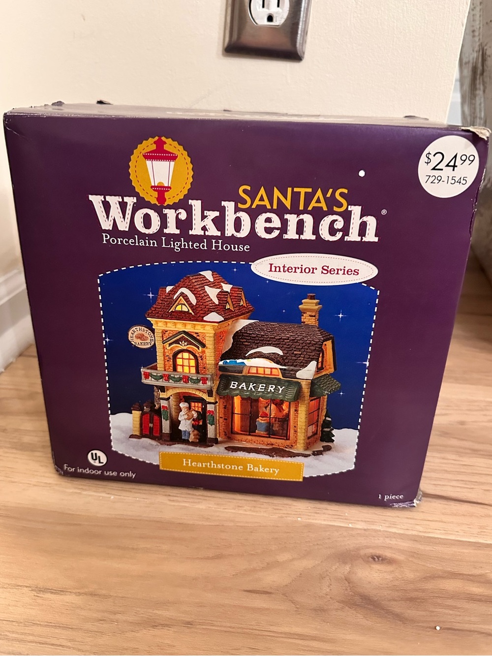 Hearthstone Bakery Porcelain Lighted House - Purple Box
